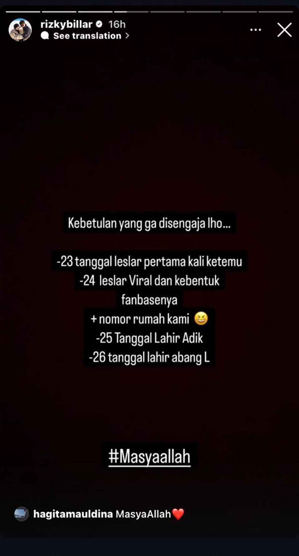Rizky Billar [instagram]