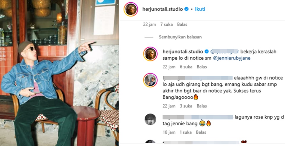 Herjunot Ali Mode Fanboy BLACKPINK [Instagram]