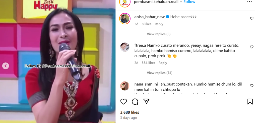 komentar Anisa Bahar