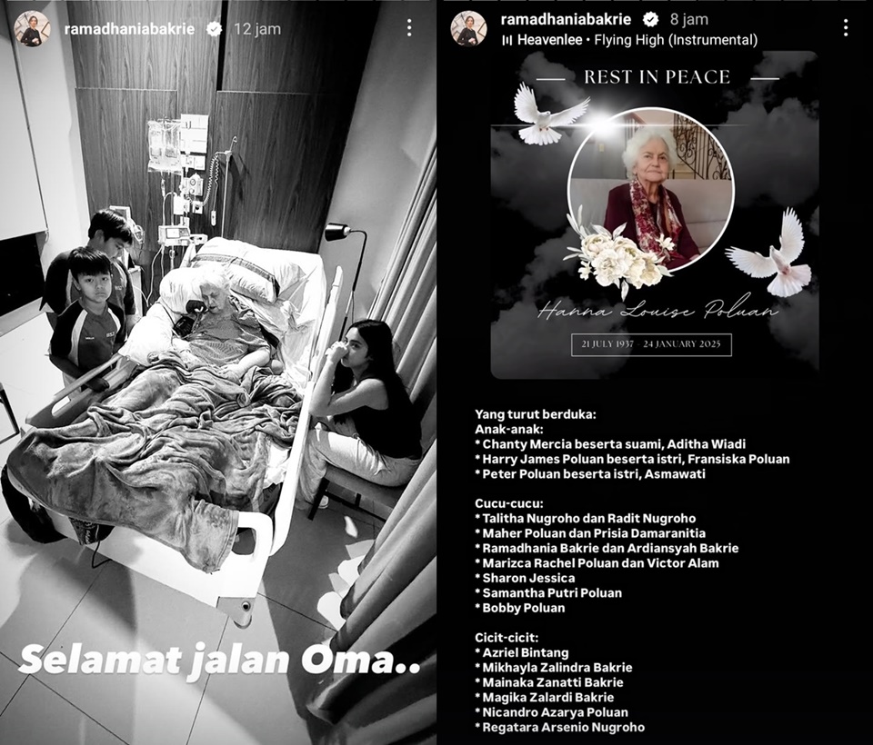 nenek Nia Ramadhani meninggal dunia