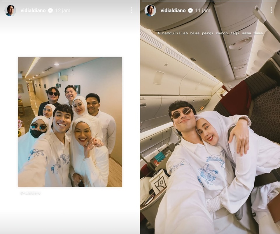 Pasangan Seleb Pergi Umrah - Vidi Aldiano dan Sheila Dara [Instagram]