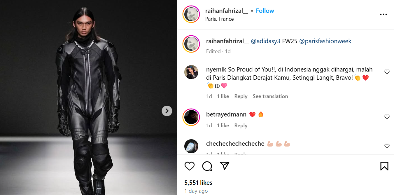 postingan Raihan Fahriza