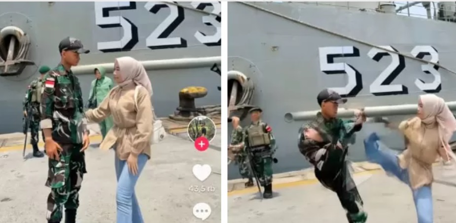 Salah satu video hasil kungfu AI. [capture TikTok]