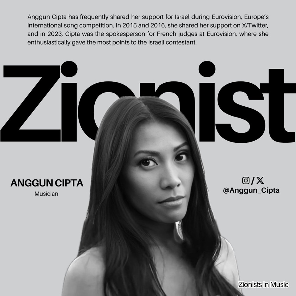 Anggun C. Sasmi Dituding Dukung Zionisme Israel [X]