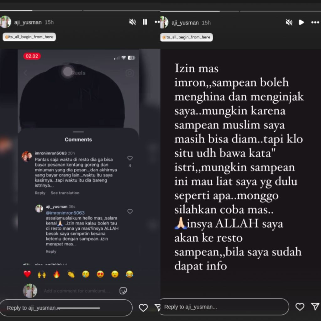postingan Aji Yusman