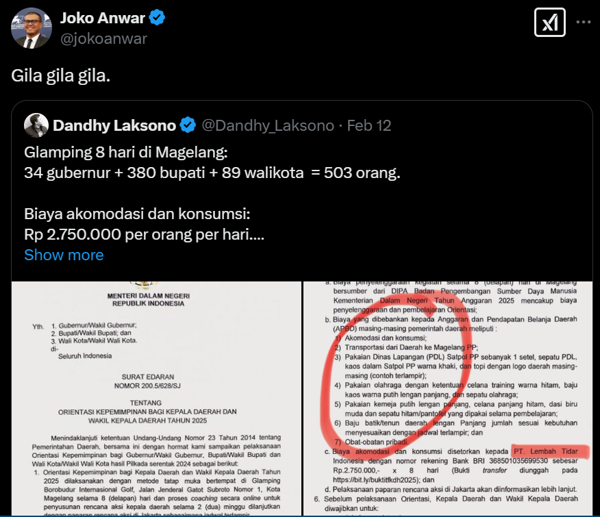 postingan Joko Anwar