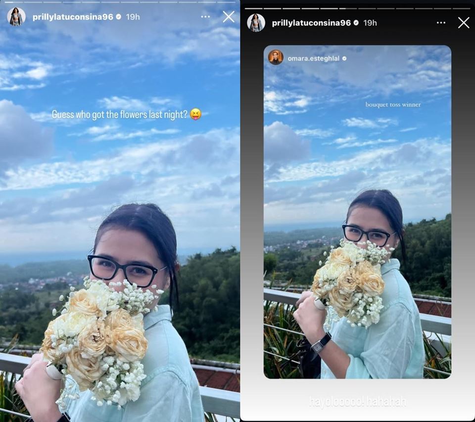 Prilly Latuconsina dapat buket bunga pengantin [instagram]