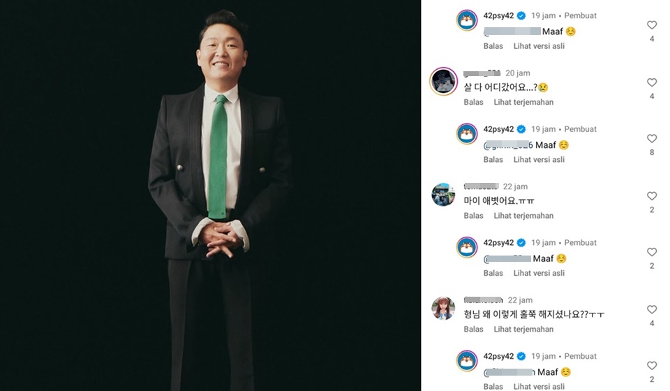 PSY Terus Minta Maaf Karena Kehilangan Berat Badan [Instagram]