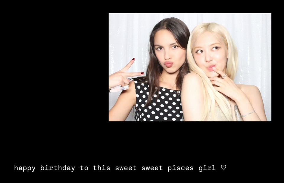 Rose BLACKPINK Ucap Selamat Ulang Tahun ke Olivia Rodrido [Instagram]