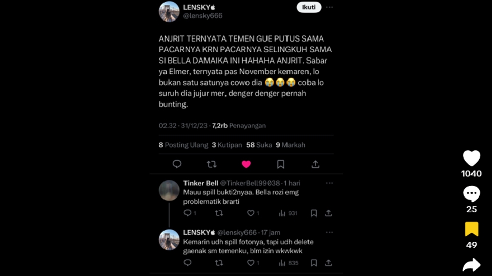 Bella Damaika Selingkui Elmer Syaherman Instagram