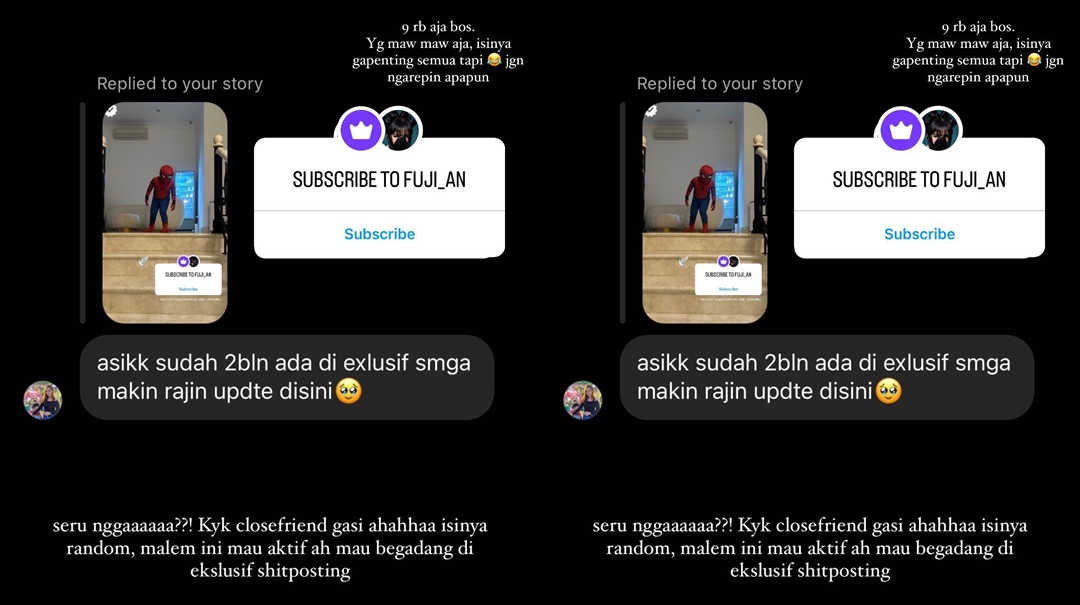 Fuji Promosi Exclusive Stories Instagram Story