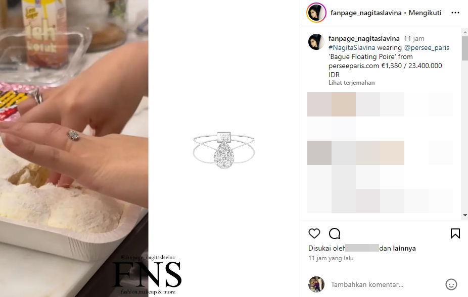 Harga Cincin Nagita Slavina Instagram