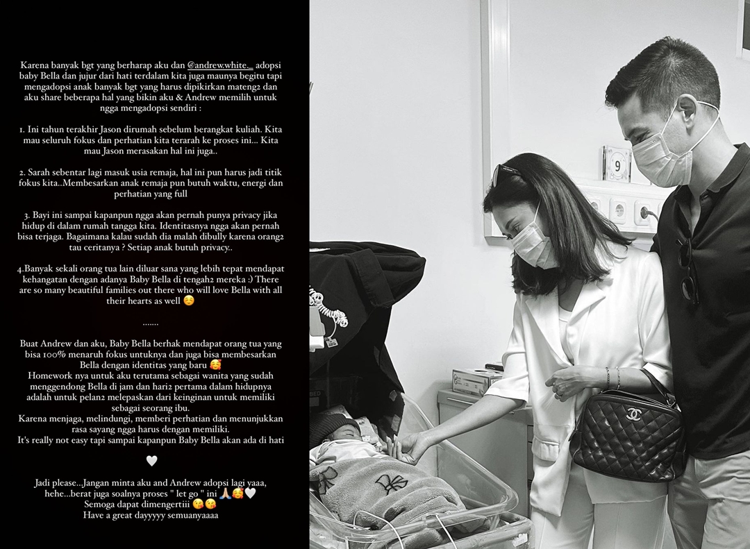 Alasan Nana Mirdad dan Andrew White Tak Adopsi Baby Bella Instagram