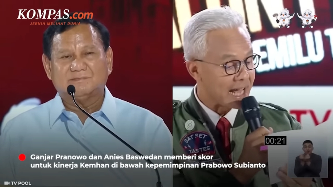 Prabowo Dinilai Ganjar Pranowo YouTube Kompascom