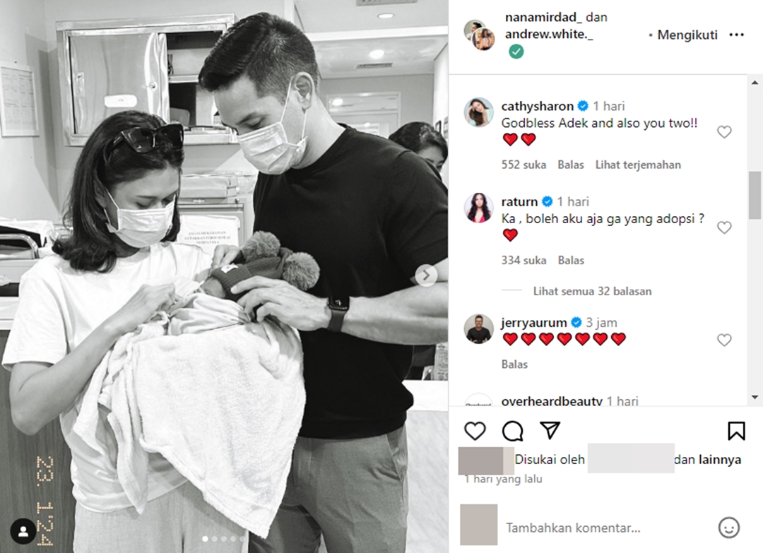 Ratu Rizky Nabila Ingin Adopsi Bayi yang Ditemukan Nana Mirdad Instagram