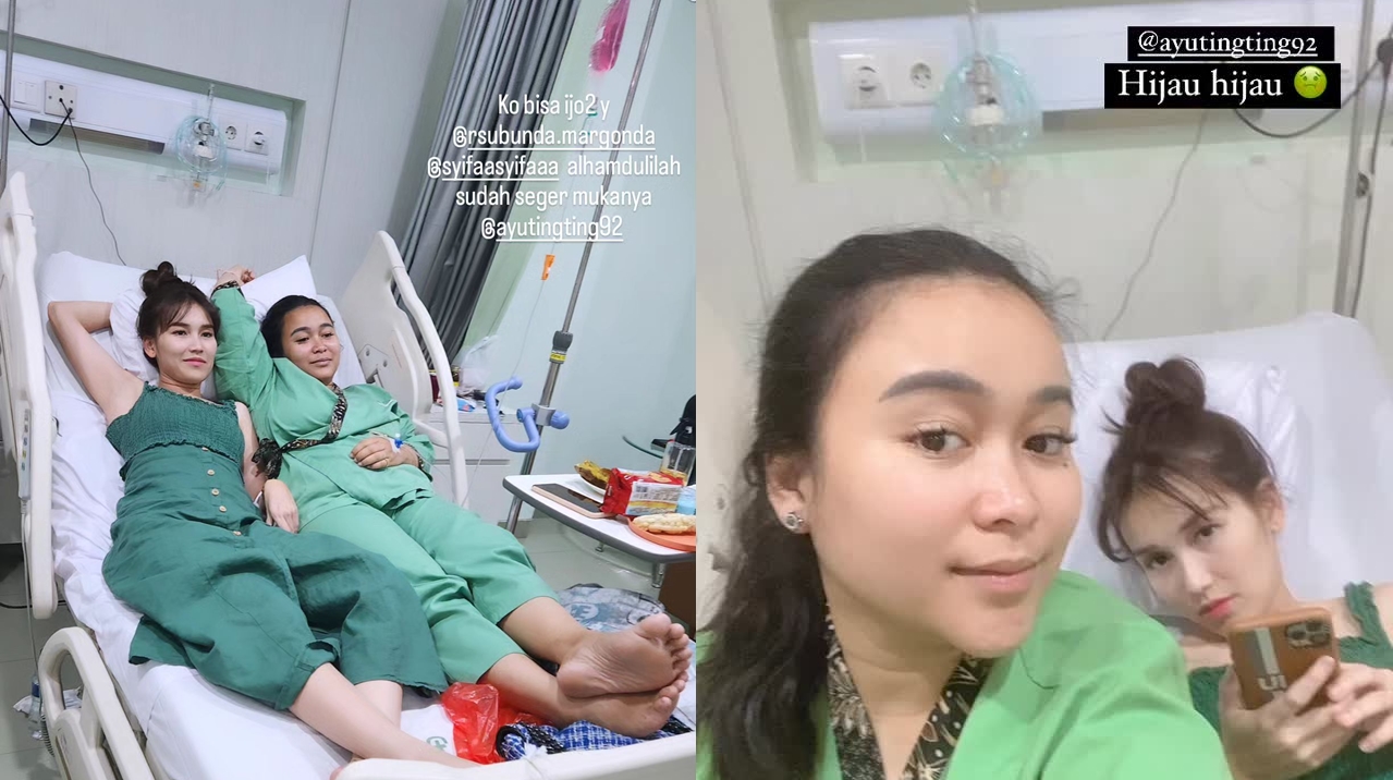 Syifa dan Ayu Ting Ting Kompak saat di Rumah Sakit Instagram Story