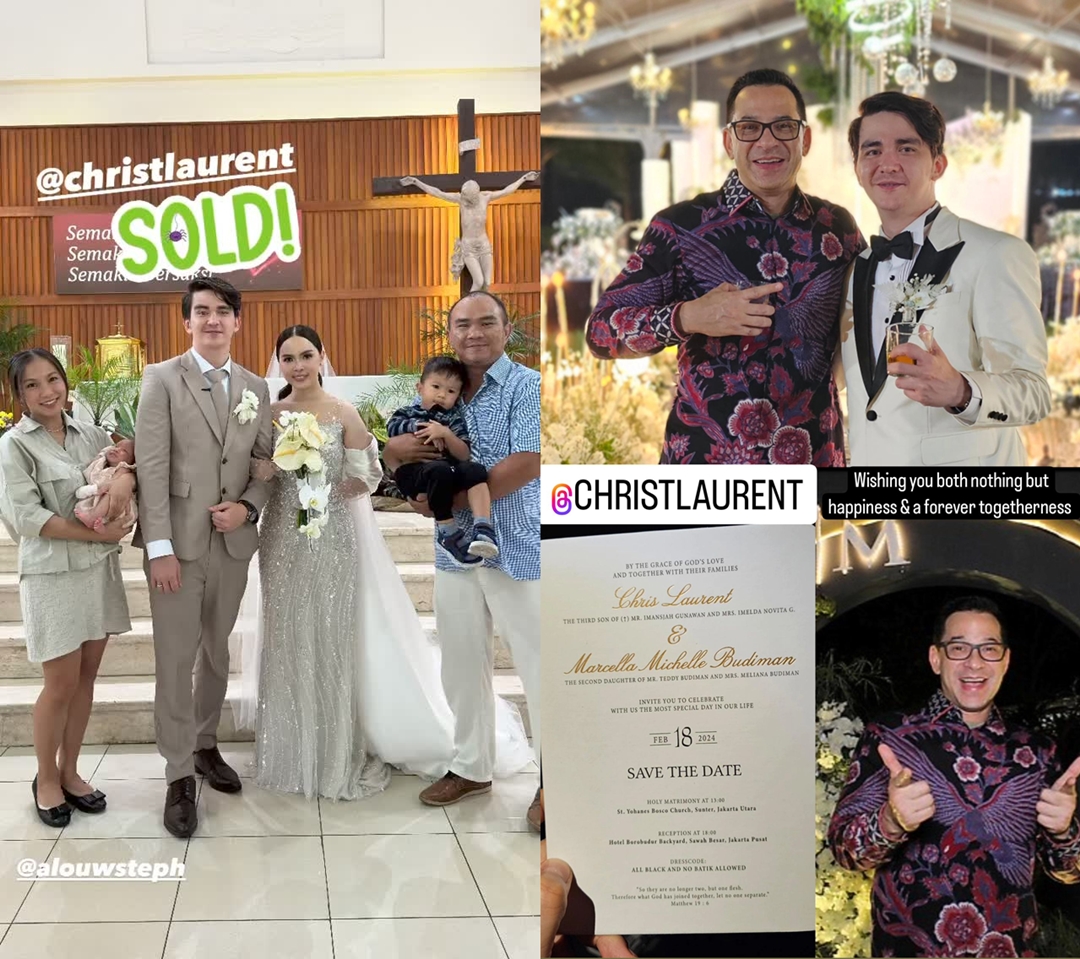 Ari Wibowo Hadiri Pernikahan Chris Laurent dan Marcella