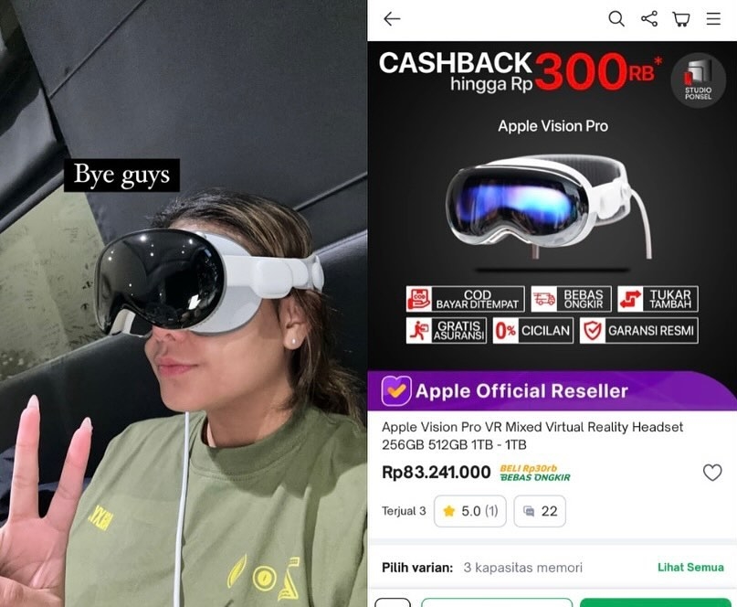 Harga Apple Vision Awkarin