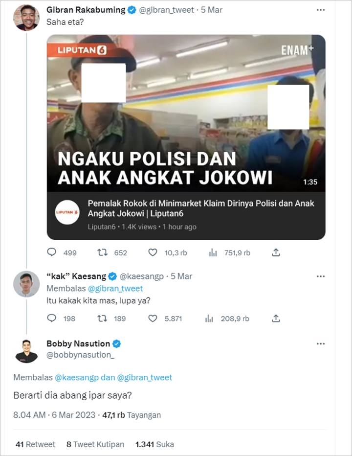 Bobby Nasution Kompak bareng Ipar Tanggapi Pria Ngaku Anak Angkat Presiden Jokowi