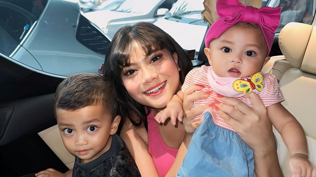 Hanum Mega ke Ultah Ameena bareng Anak