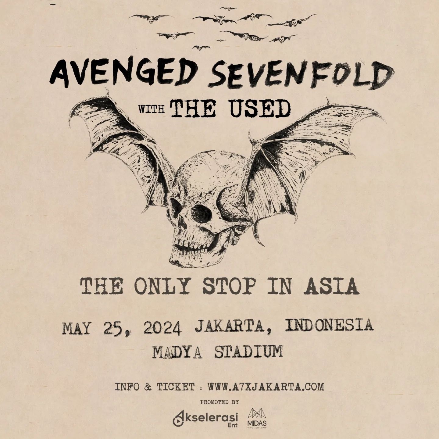 Avenged Sevenfold Cuma Konser di Indonesia saat Kunjungi Asia