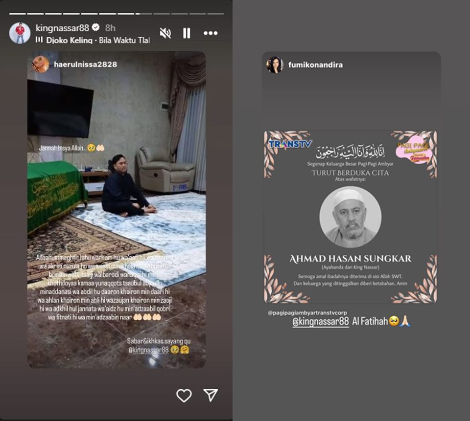 Ayah King Nassar Meninggal Dunia Instagram Story
