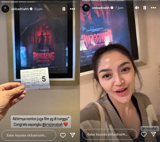 Siti Badriah Nonton Film Ronggeng Kematian