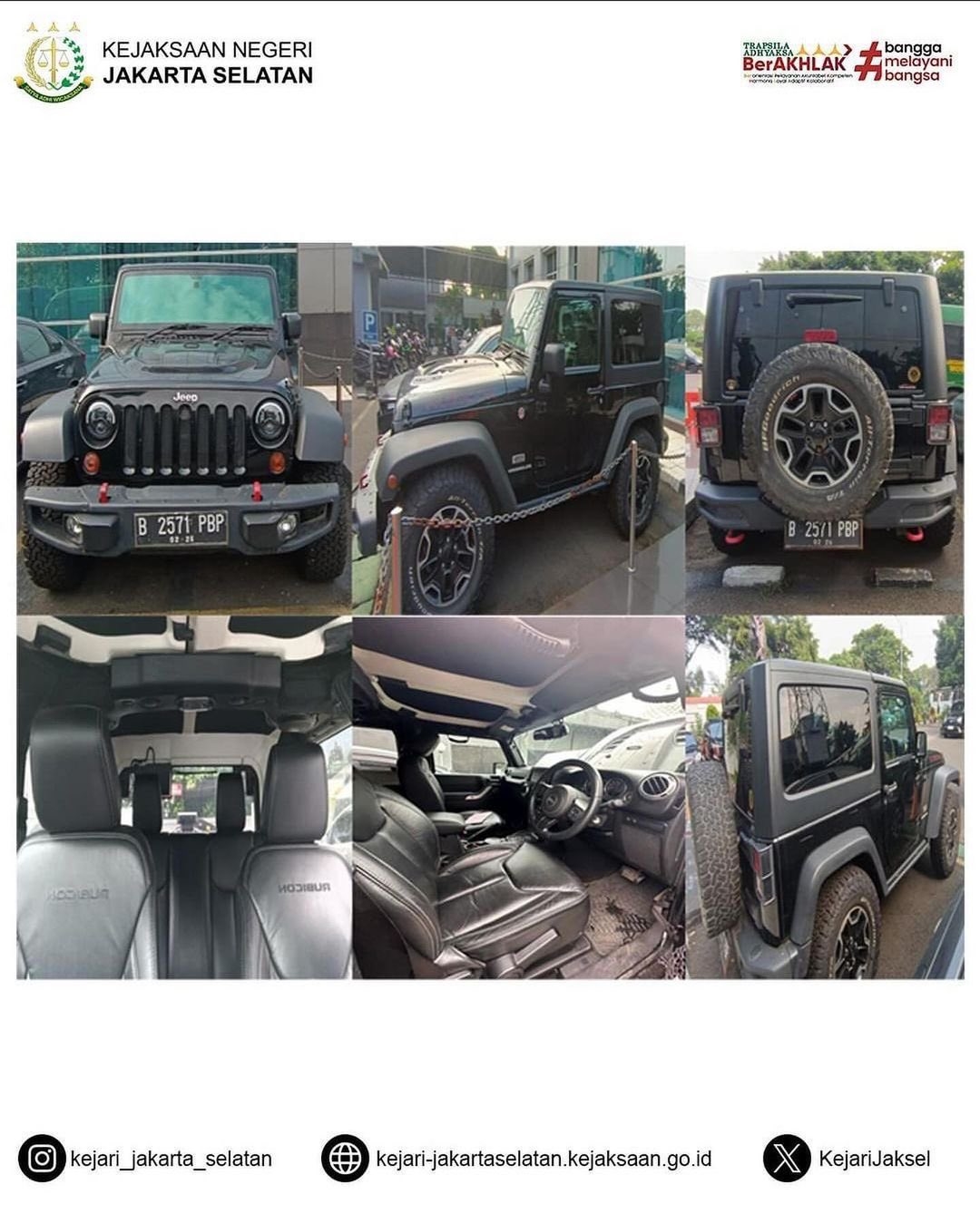 Mobil Rubicon Mario Dandy Dilelang Rp809 Juta