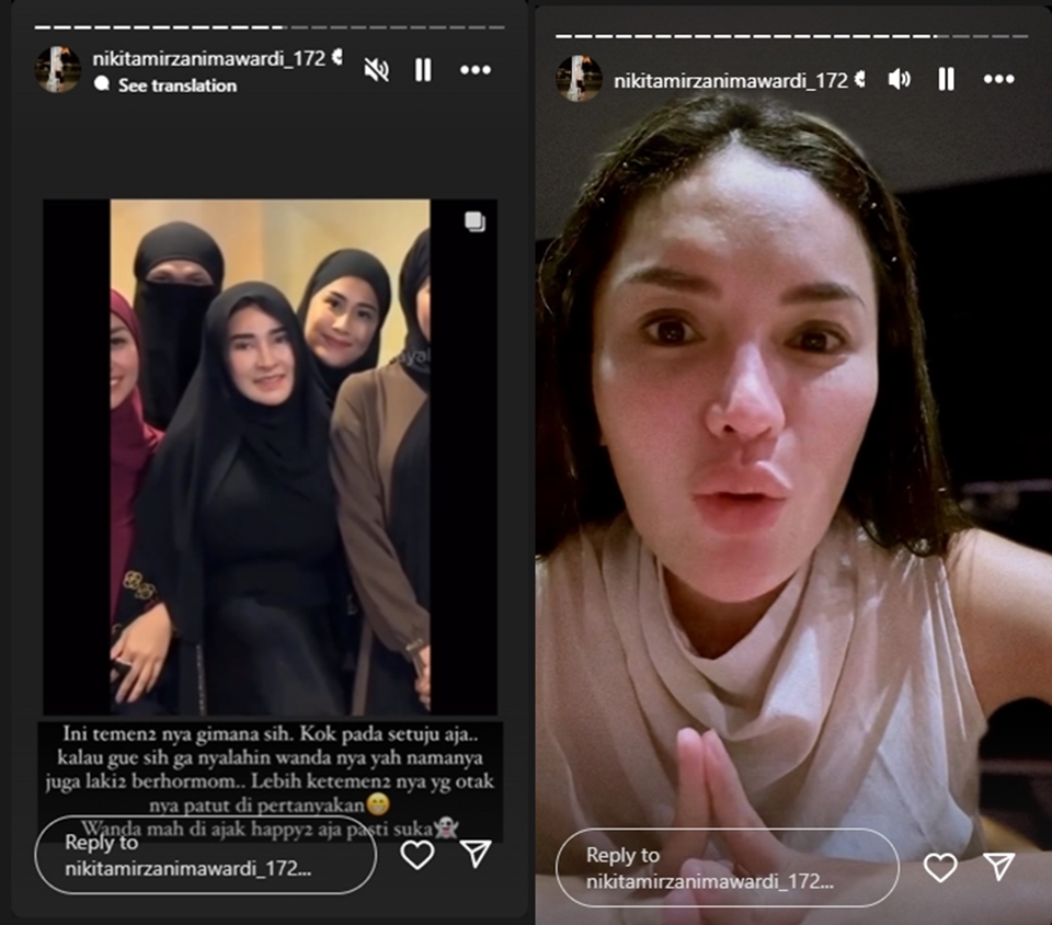 Nikita Mirzani Komentari Wanda Hara Pakai Cadar di Kajian Ustaz Hanan Attaki