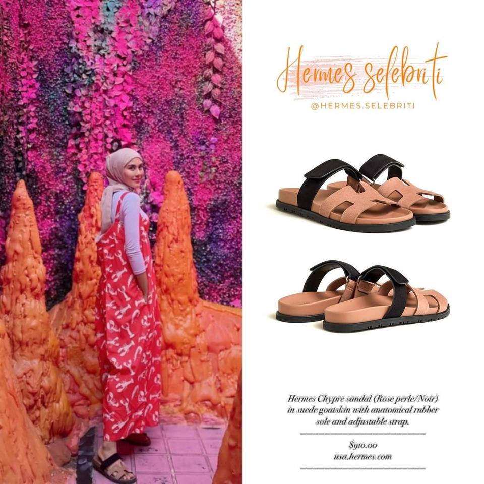 Syahnaz Sadiqah Pakai Sandal Hermes