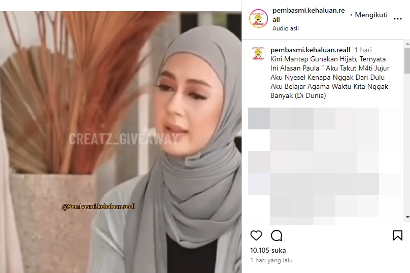 Paula Verhoeven Mantap Berhijab Karena Takut Mati