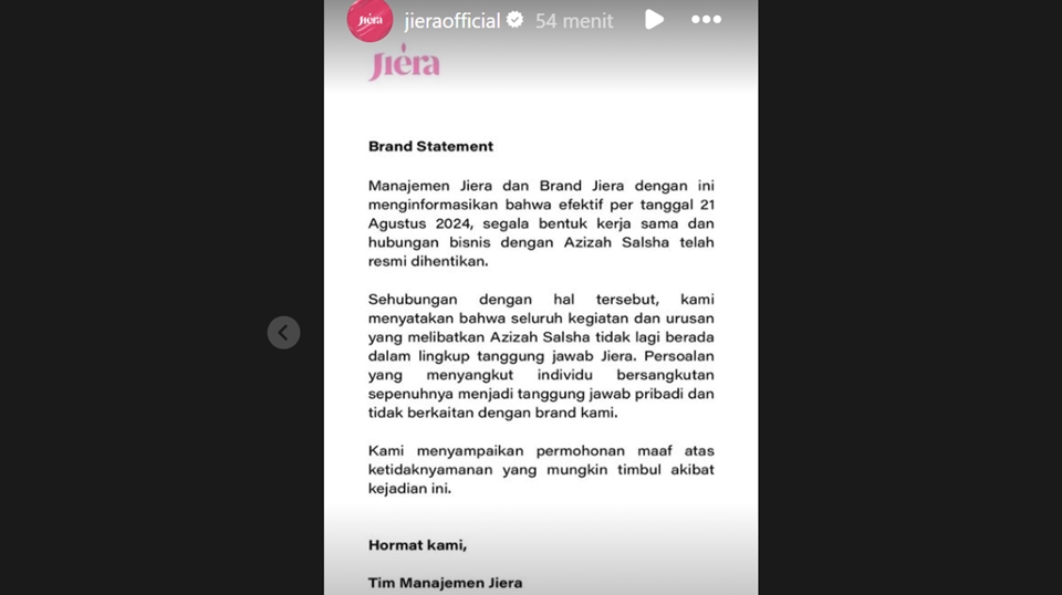 Azizah Salsha Dipecat jadi CEO instagram