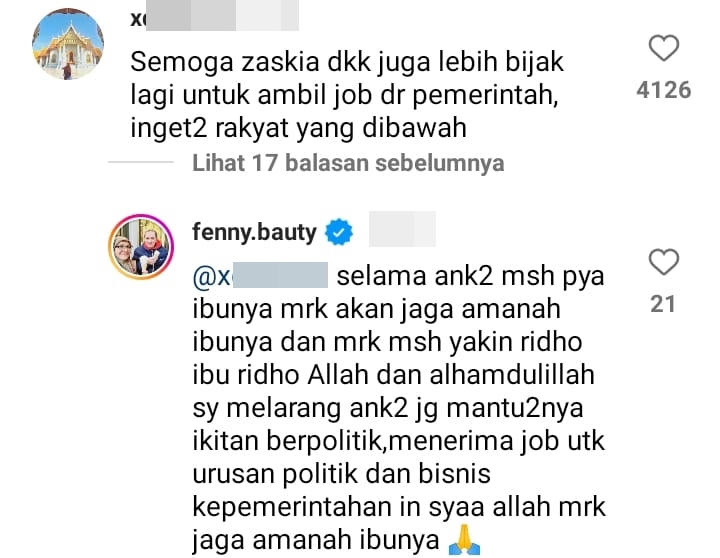 Ibu Zaskia Sungkar Larang Anak dan Menantu Ikut Berpolitik