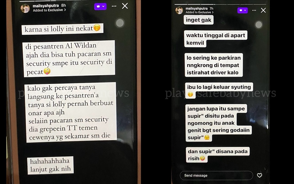 Mail Bongkar Aib Lolly Anak Nikita Mirzani instagram