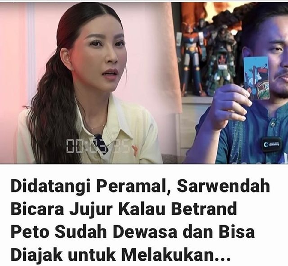 Headline Berita Provokatif Soal Sarwendah dan Betrand Peto Instagram