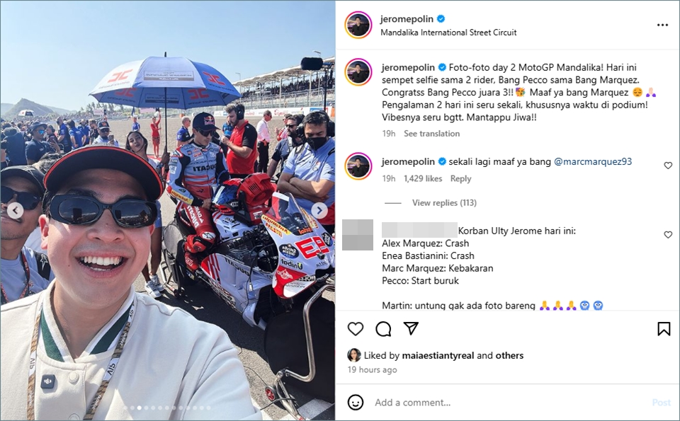 Jerome Polin di MotoGP Mandalika