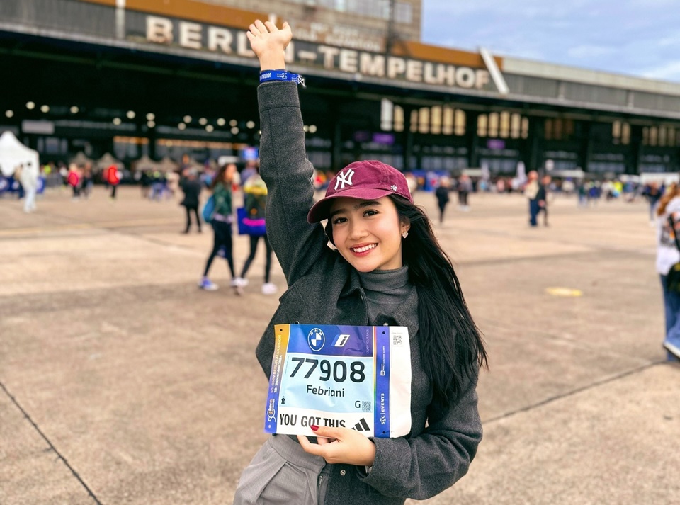 Febby Rastanty di Berlin Marathon 2024 Instagram