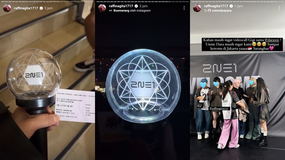 Nagita Slavina Nonton Konser 2NE1 Instagram Story