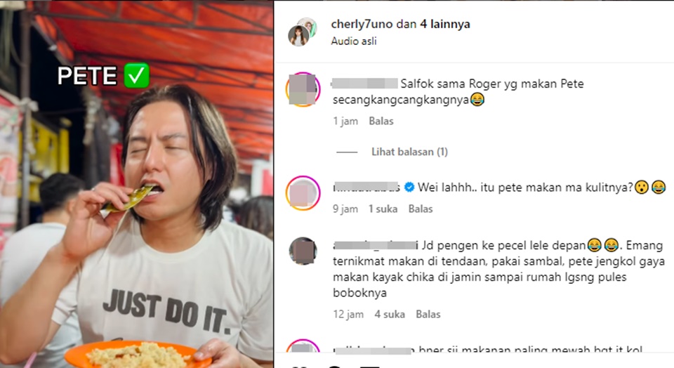 Roger Danuarta Makan Petai Bareng Kulitnya Instagram